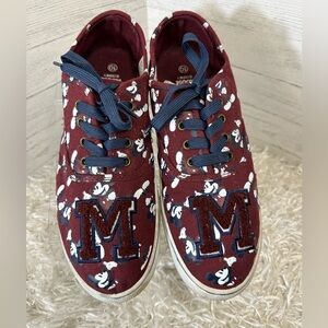 Disney Mickey Mouse Maroon Sneakers Women’s Size 10